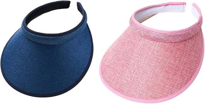 Cloth Covered Slip-On Visor for Women, Adjustable Cap Sports Sun Visors for Men