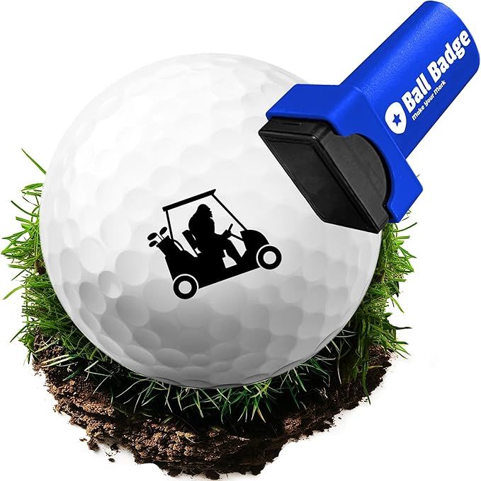 Ball Badge - Golf Ball Stamp (The Icon Series), Golf Ball Marker, Reusable Golf Ball Marking Tool to Identify Golf Balls
