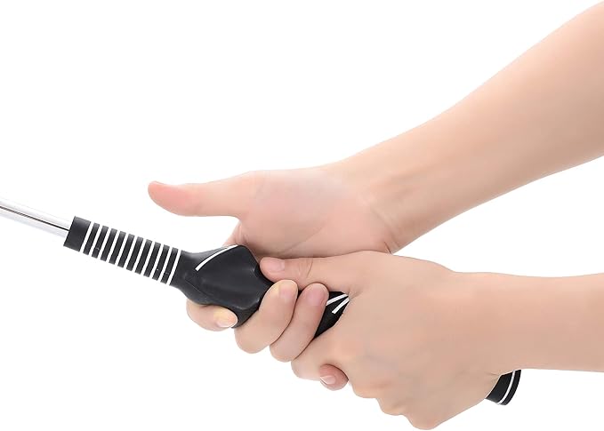 Mile High Life Golf Tempo Trainer | Golf Grip Trainer | Golf Swing Training Aid | Two Weight Configuration Options | for Right-Handed Golfer