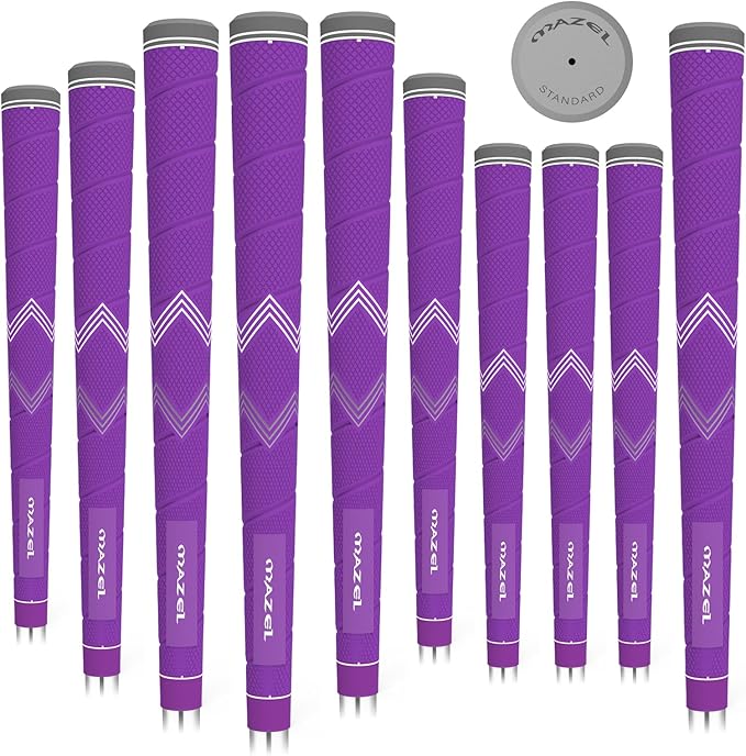 MAZEL Golf Club Grips for Men - 10 Pack - Non-Slip Micro-texture High Performance Golf Grips Midsize/ Standard,5 Colors Option
