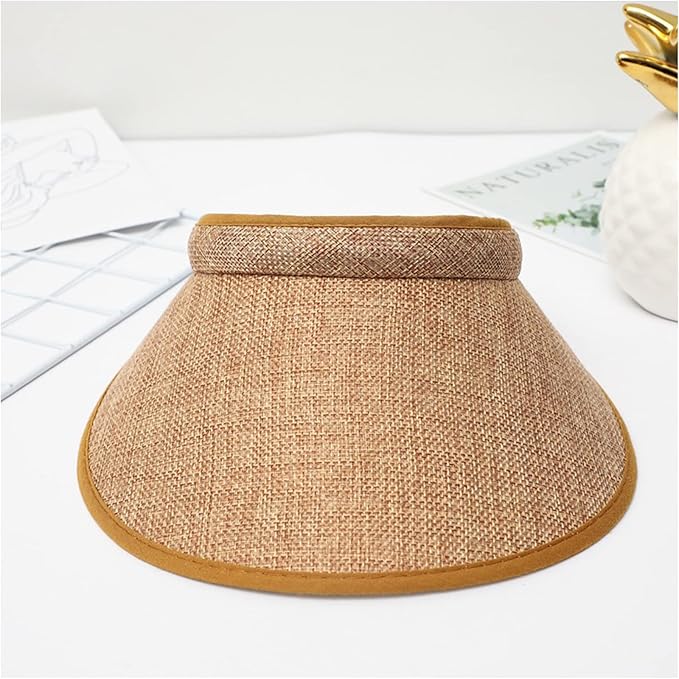 Cloth Covered Slip-On Visor for Women, Adjustable Cap Sports Sun Visors for Men