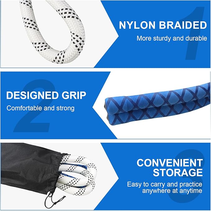 THE GOLFER STORE Golf Rope Swing Trainer Golf Swing Training Aid - Portable Golf Rope for Improving Swing Speed, Tempo and Power for All Levels of Warm-Up Practice Equipment