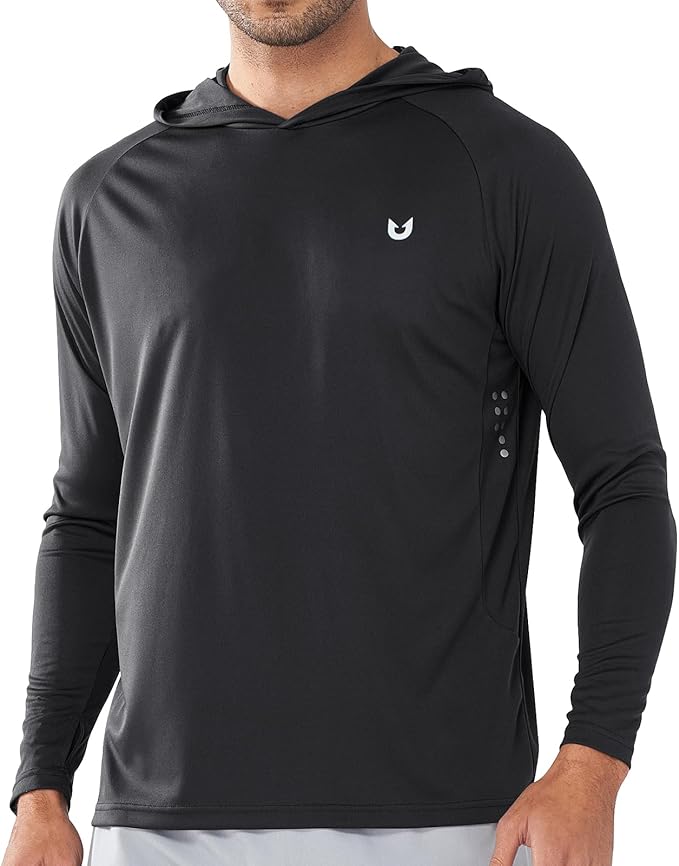 NORTHYARD Men's UPF 50+ Hoodie Shirts Long Sleeve Sun Protection Fishing Swim Beach UV SPF Rash Guard Quick Dry Lightweight