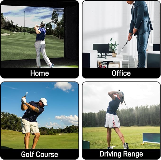 Retractable Golf Swing Training Aid with Arm Band, Golf Grip Trainer for Indoor Outdoor Practice, Portable Club Grips with Click Sound for Beginners and All Skill Levels