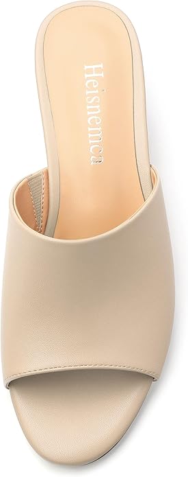 Wedge Sandals for Women Open Toe Wedge Heels Womens Matte High Heel Sandal Round Toe Heeled Wedge Sandals Slip on Casual shoes 2 inch