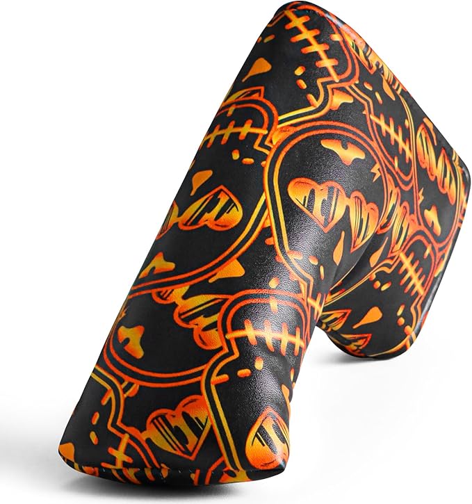 FINGER TEN Golf Blade Putter Cover Premium Synthetic Leather Stylish Design, Universal Headcover Waterproof Protection, Durable Headcovers Covers Fit Most Blade Putters for Men Women