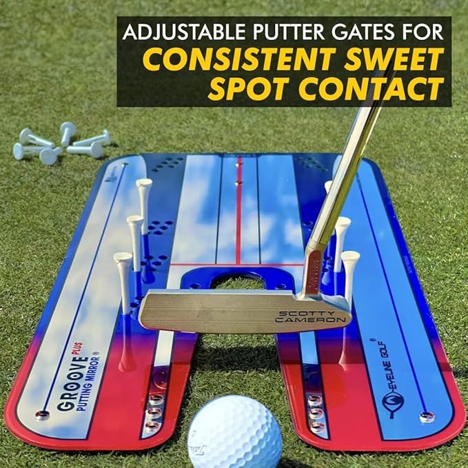 Genuine EyeLine Golf Alignment Putting Mirror - Top Training Aid on The PGA Tour - See Rapid Improvement - Helps Beginner, Junior, and Scratch Golfers