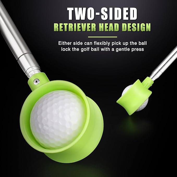 Golf Ball Retriever 9Ft/12Ft/14.5Ft/16.3Ft Golf Ball Retriever Telescopic，Professional Stainless Steel Ball Retriever Tool Golf