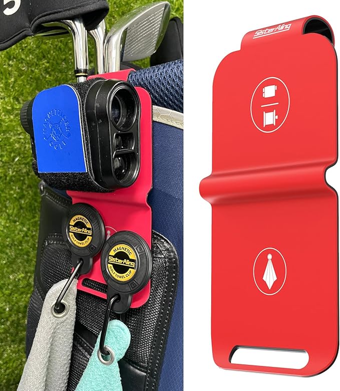 Golf Bag Metal Landing Pads for Magnetic Golf Towel,Golf Rangefinder,Golf Flask,Golf Speaker- Quick Access to Magnetic Golf Equipment and Accessories-Golf Gift -US Patent