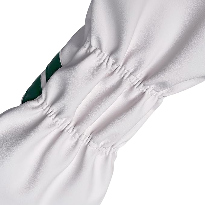 Premium PU Leather Driver Cover, Fairway Wood & Hybrid Covers for Men - Hibiscus Flower Embroidered Golf Head Covers for Woods and Driver -1pc or Set White Golf Club Covers