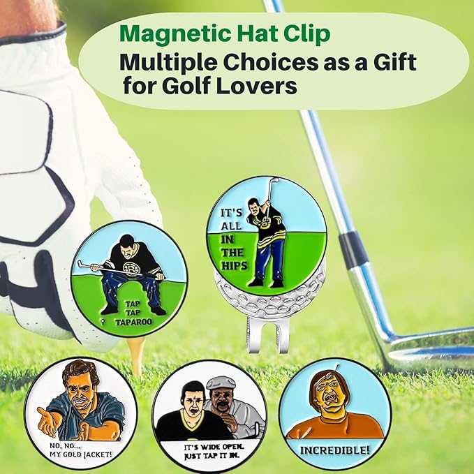 Artpreti Golf Ball Marker with a Standard Magnetic Hat Clip, Funny Golf Ball Marker Hat Clip for Men Women, Premium Golf Gifts for Men Women, Golf Accessories for Golf Lovers
