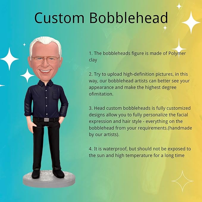 Yolie Stylishbobblehead Customized Bobblehead Dolls, Golf Handmade Personalized Sculpture Gifts for Men, Boyfriends, Husbands, Office Colleagues or Bosses