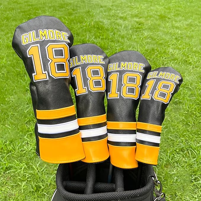 Golf Headcovers Golf Club Headcovers Sports Style Number 18 Premium Leather Driver Fairway(FW) Wood Hybrid(UT), Golf Blade Mallet Putter Cover