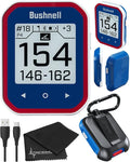 Bushnell Phantom 3 Slope Golf GPS Rangefinder (Blue) with BITE Magnetic Mount and GreenView with Slope-Adjusted Distances, 38,000+ Courses, Auto Hole Advance with Wearable4U Cleaning Cloth Bundle