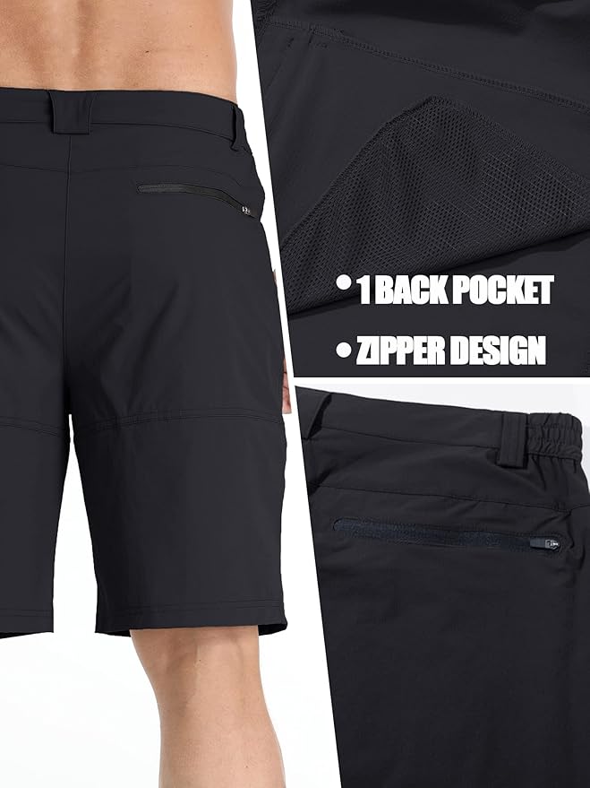 TACVASEN Men's Summer Outdoor Shorts Quick Dry Cargo Casual Work Hiking Shorts (NO Belt)
