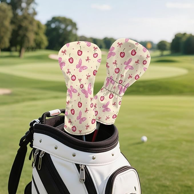 Golf Club Head Covers for Club Protective, Waterproof PU Leather Driver Fairway Wood Hybrid Head Cover