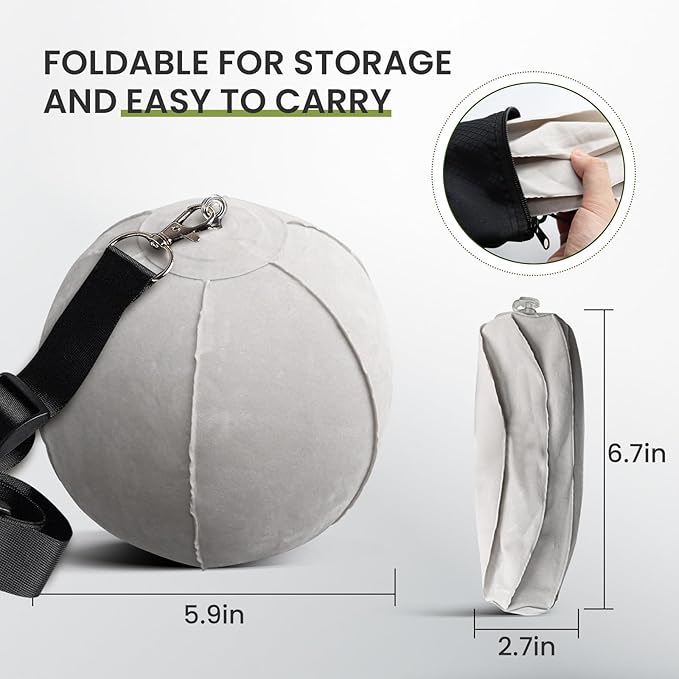 FINGER TEN Golf Smart Ball Training Aid Impact Inflatable Balls with Air Pump Adjustable Lanyard Assist Teaching Posture Correction Trainer Aids for Men Women Beginner Golfer