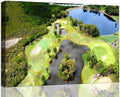 Golf Course Canvas Wall Art for Living Room Bedroom Bathroom Home Decorations Golf Course and Lake Picture Poster Prints Artwork Framed Ready to Hang(12''H x 16''W)