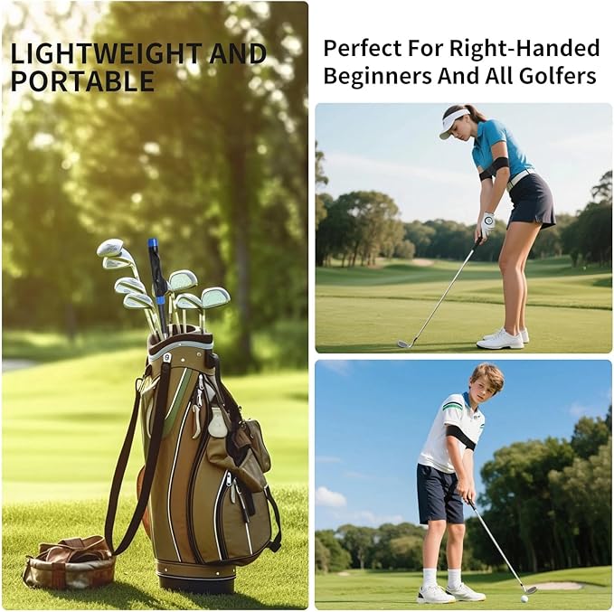 Golf Grip Trainer for Right-Handed Players, Swing Training Aid for Improving Grip Position and Swing Form, Suitable for Beginners and All Skill Levels