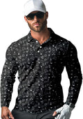 Men's Long Sleeve Golf Shirt Quick Dry 3 Button Work Fishing Outdoor Casual Collar Shirt