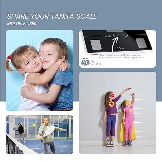 TANITA BC-401F - Japan Technology - FitScan Travel Scale - Compact Digital Body Composition Monitor with Bluetooth and Health Tracking - Compact & Travel-Friendly