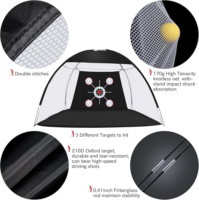 Golf Net, 10 x 7ft Backyard Practice net, Golf Hitting,Driving Net with mat for Indoor/Outdoor