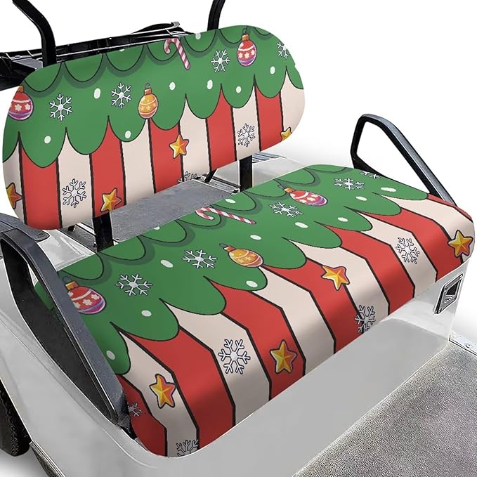 Golf Cart Seat Covers, Universal Fit & Nonskid Bottom Fits for Club Car 2 Person Seats Golf Carts