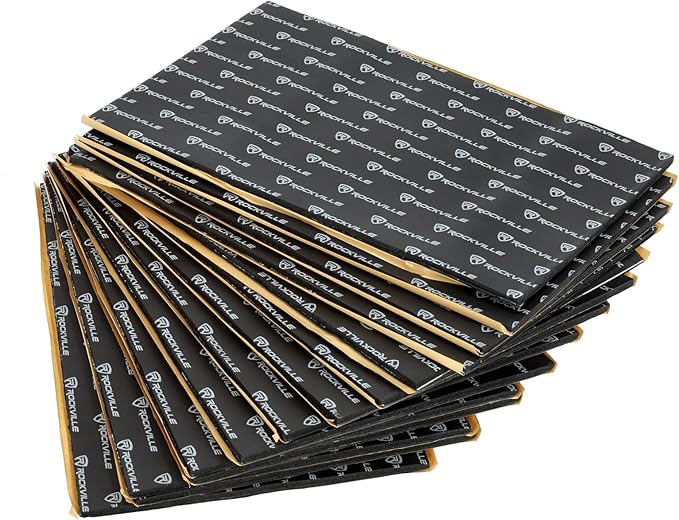 Rockville RockMat Pro 15 (15 Sq Ft) 3-in-1 Car Sound Deadener Mat – Foam/Rubber/Aluminum Layered Insulation for Audio Soundproofing, Easy Install, Reduces Vibration & Road Noise