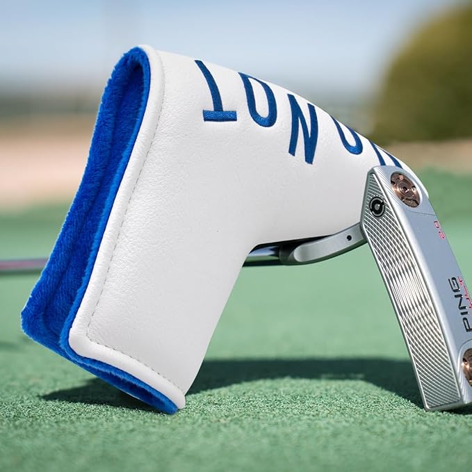 Golf Mallet Putter Cover, Golf Club Cover with Strong Magnetic Closure, PU Leather Waterproof Golf Putter Cover Golf Accessories