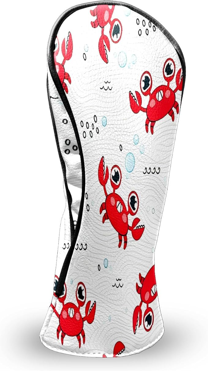 Premium Leather Golf Club Headcovers,Mango Pattern Fits Driver Hybrid Fairway 3/5 Wood,with Scratch-Resistant Lining, Gift for Men and Women