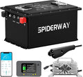 48V 150Ah Lithium Battery Golf Cart with 25A Charger, 48V LiFePO4 Battery, LCD Monitor & Mobile APP, 6000+ Cycles 48V Golf Cart Battery, Built-in 200A BMS, Max 10.24kW Output, Perfect for Golf Carts