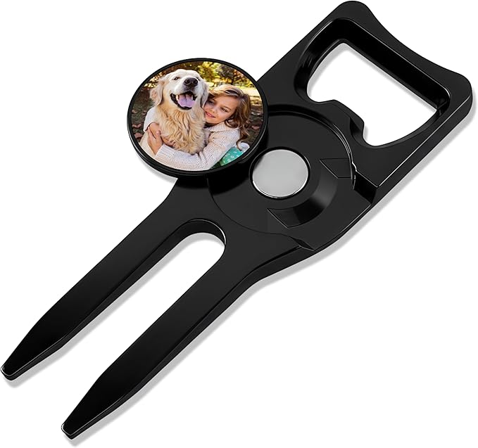 Wolf Golf Towels Custom Divot Repair Tool | 6-in-1 Premium Divot Tool with Ball Marker | Golf Gifts for Men & Women | Golf Accessories for Men & Women