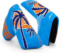 Montela Golf Club Covers Summer Coconut Tree Golf Putter Cover Driver Cover Fariway Wood Headcover Hybrid Covers Mallet Putter Headcover Blade Golf Headcover for Most Brand