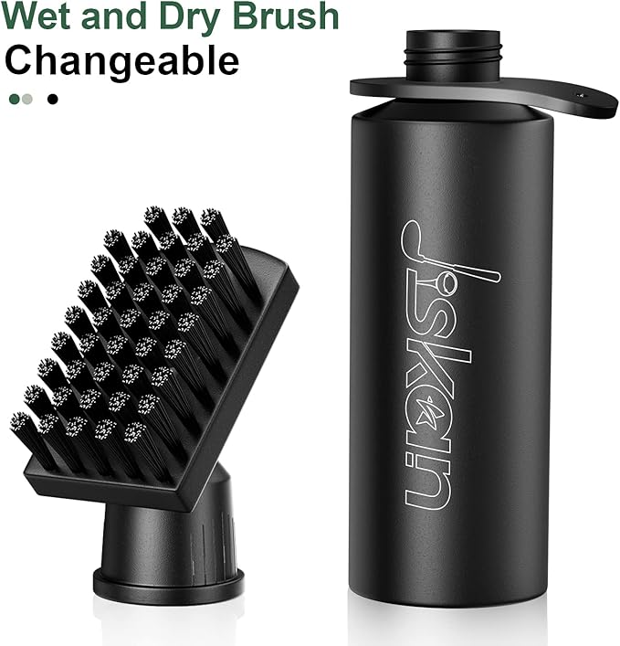 Pro Golf Club Brush Cleaner with Retainer Clip and Squeeze Water Bottle 7.5 Inches Holds 4 Ounces of Water, Essentials Golf Accessories for Men, Best Golf Gifts for Men