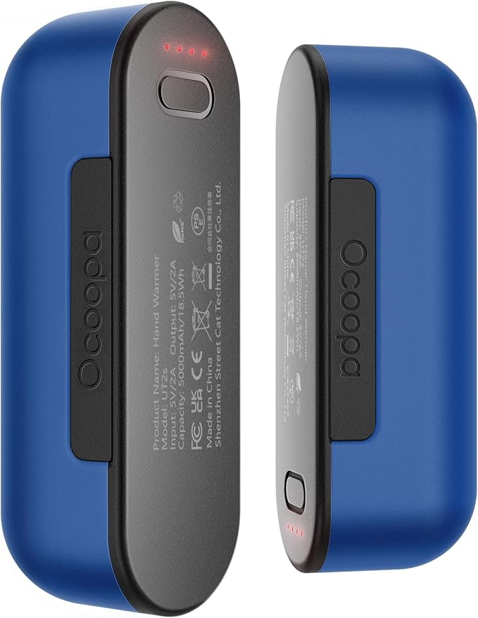 OCOOPA Hand Warmers Rechargeable 2 Pack, Magnetic Electric Handwarmer, 16 Hrs Warmth 4 Levels Heat Up to 145℉, USB-C Portable Charger 10000mAh, Raynauds, Golf, Tech Gifts for Men, Union UT2s(MagTwins)