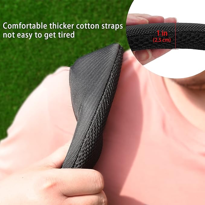 mytag Golf Bag Cross Straps Replacement with 4 Clips, Adjustable Universal Shoulder Carry Straps for Taylormade OGIO