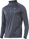 NORTHYARD Quarter Zip Pullover Men Running Shirt Long Sleeve Moisture Wicking Quick Dry Athletic Workout Shirts