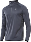 NORTHYARD Quarter Zip Pullover Men Running Shirt Long Sleeve Moisture Wicking Quick Dry Athletic Workout Shirts