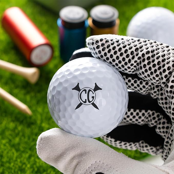 Custom Golf Ball Stamp Marker, Waterproof Golf Ball Marking Gift for Golfer Men & Husband Dad, Golf Ball Personalized Stamp with Monogram Logo Design, Golf Balls Stamp