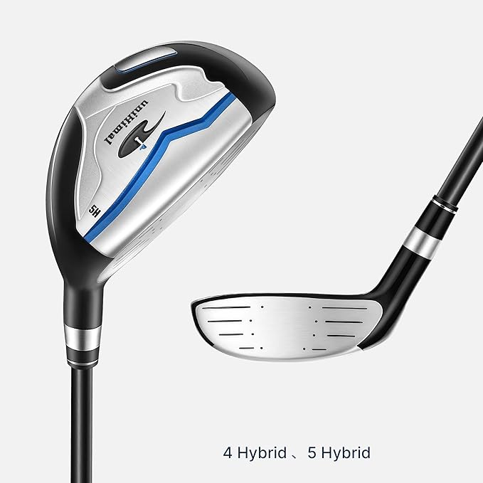 Men’s Golf Club Set, Right Hand – 13–16 Piece Complete Set with Driver, Woods, Hybrids, Irons, PW, SW, Putter, Stand Bag and Headcovers