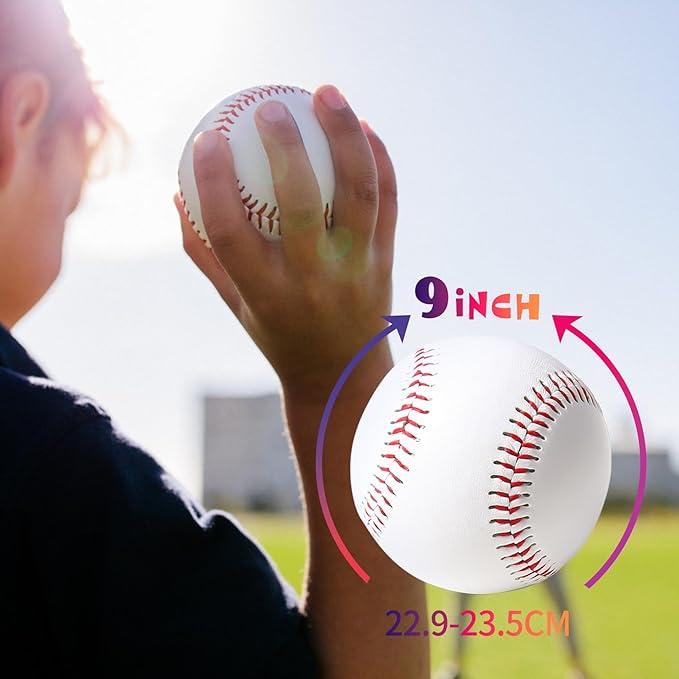 Youth 8U T-Ball Safety Baseballs - Reduced Impact Soft Practice Balls for Kids, League Play & Training Drills (Bucket of 24, Unmarked for Autographs, Hitting, Batting, Fielding)
