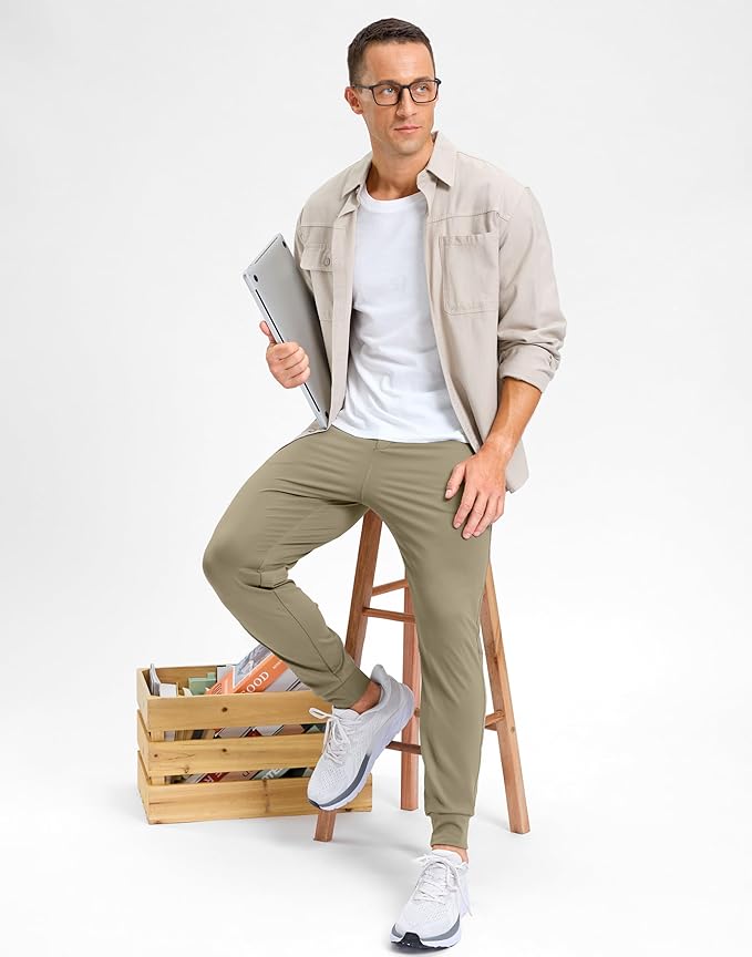 G Gradual Men's Golf Joggers Pants with Zipper Pockets Stretch Sweatpants Slim Fit Track Pants Joggers for Men Work Running