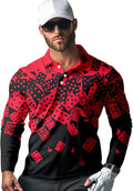 Men's Long Sleeve Golf Shirt Quick Dry 3 Button Work Fishing Outdoor Casual Collar Shirt