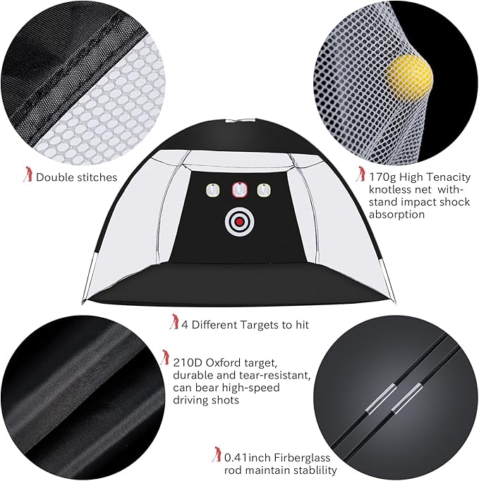 Golf Net, 10 x 7ft Backyard Practice net, Golf Hitting,Driving Net with mat for Indoor/Outdoor