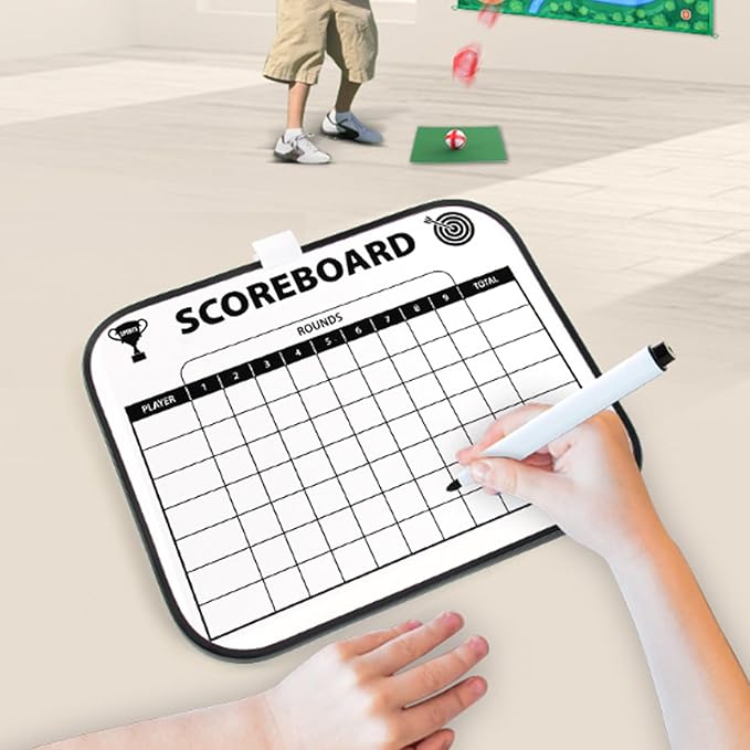 Golf Chipping Mat Set - Indoor Outdoor Game | Portable Golf Hitting Mat with Targets and Balls, Fun Practice Game for Kids and Adults, Perfect for Home Backyard Lawn Party Beach or Family En