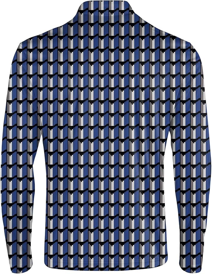 Men's Long Sleeve Golf Shirt Quick Dry 3 Button Work Fishing Outdoor Casual Collar Shirt