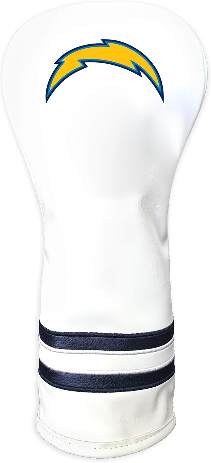Team Golf NFL White Vintage Fairway Golf Club Headcover, Form Fitting Design, Retro Design