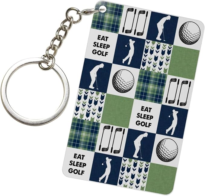 Keychain - Rectangular Acrylic Keychain Daily Key Ring Car Key Fob Holder 2X3 Inch