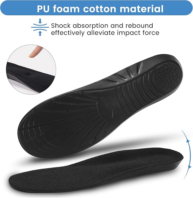 Shoe Insoles,Memory Foam Insoles Plantar Fasciitis Orthotics Shoe Inserts,Providing Excellent Shock Absorption for Feet Relief, Comfortable Insoles for Women Men Everyday Use,M [US M: 6.5-9/W: 7.5-10]