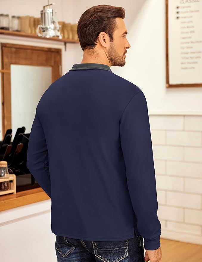 COOFANDY Men's Fleece Quarter Zip Pullover Long Sleeve Mock Neck Sweatshirt